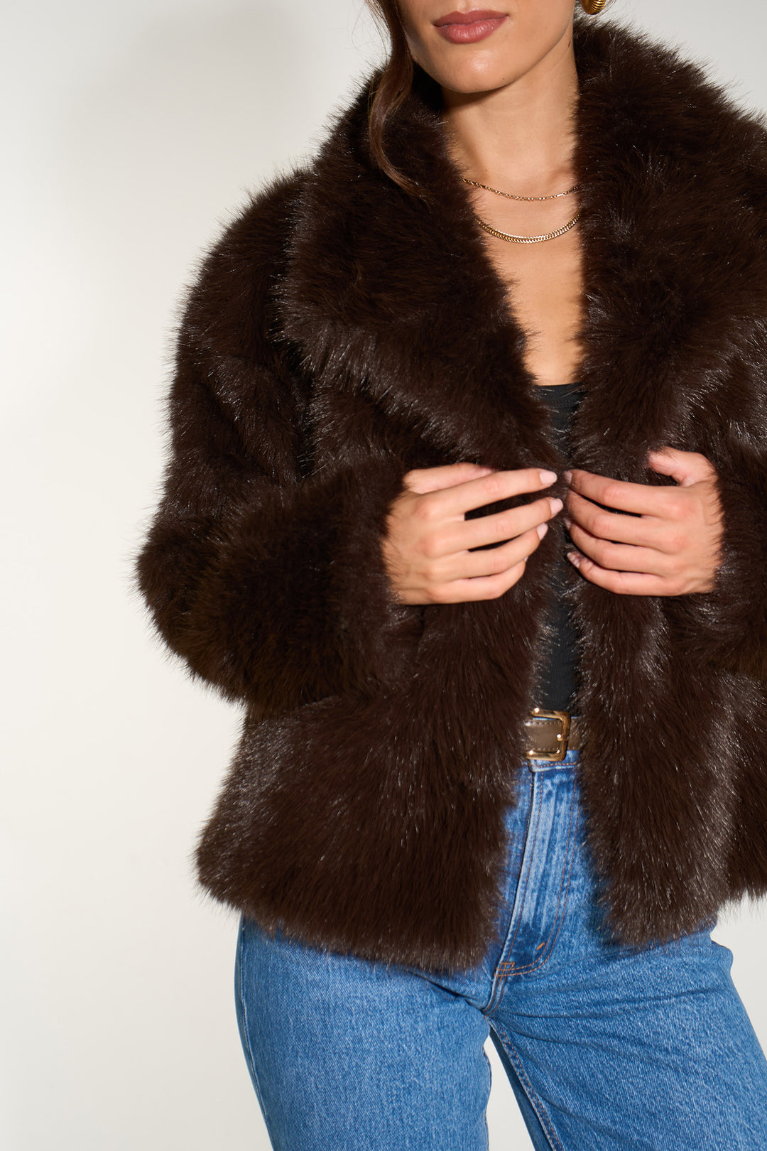 Faux-Fur-Shawl-Collar-Jacket-in-Brown
