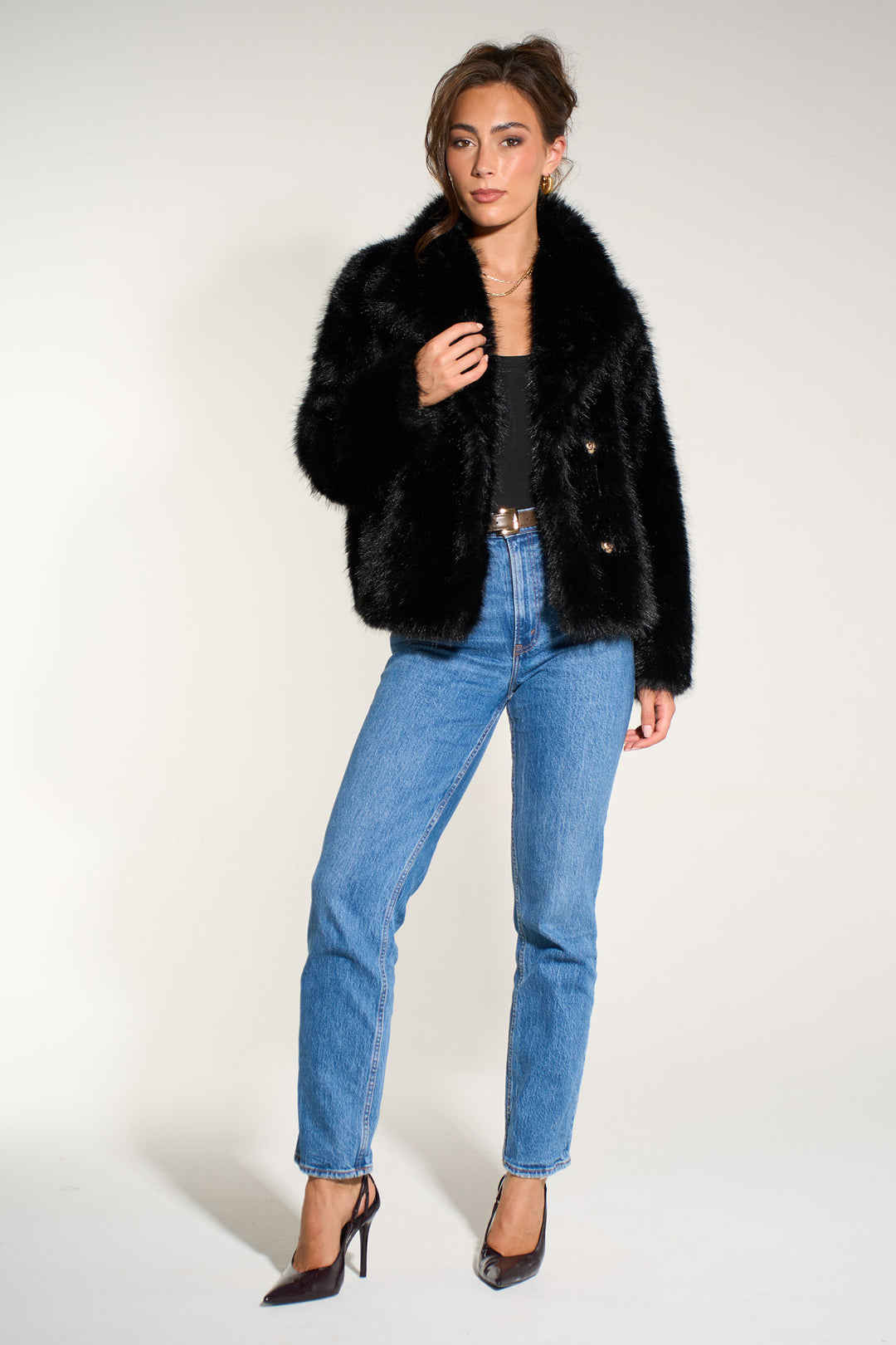 monroe-shawl-collar-jacket-black-faux-fur-styled