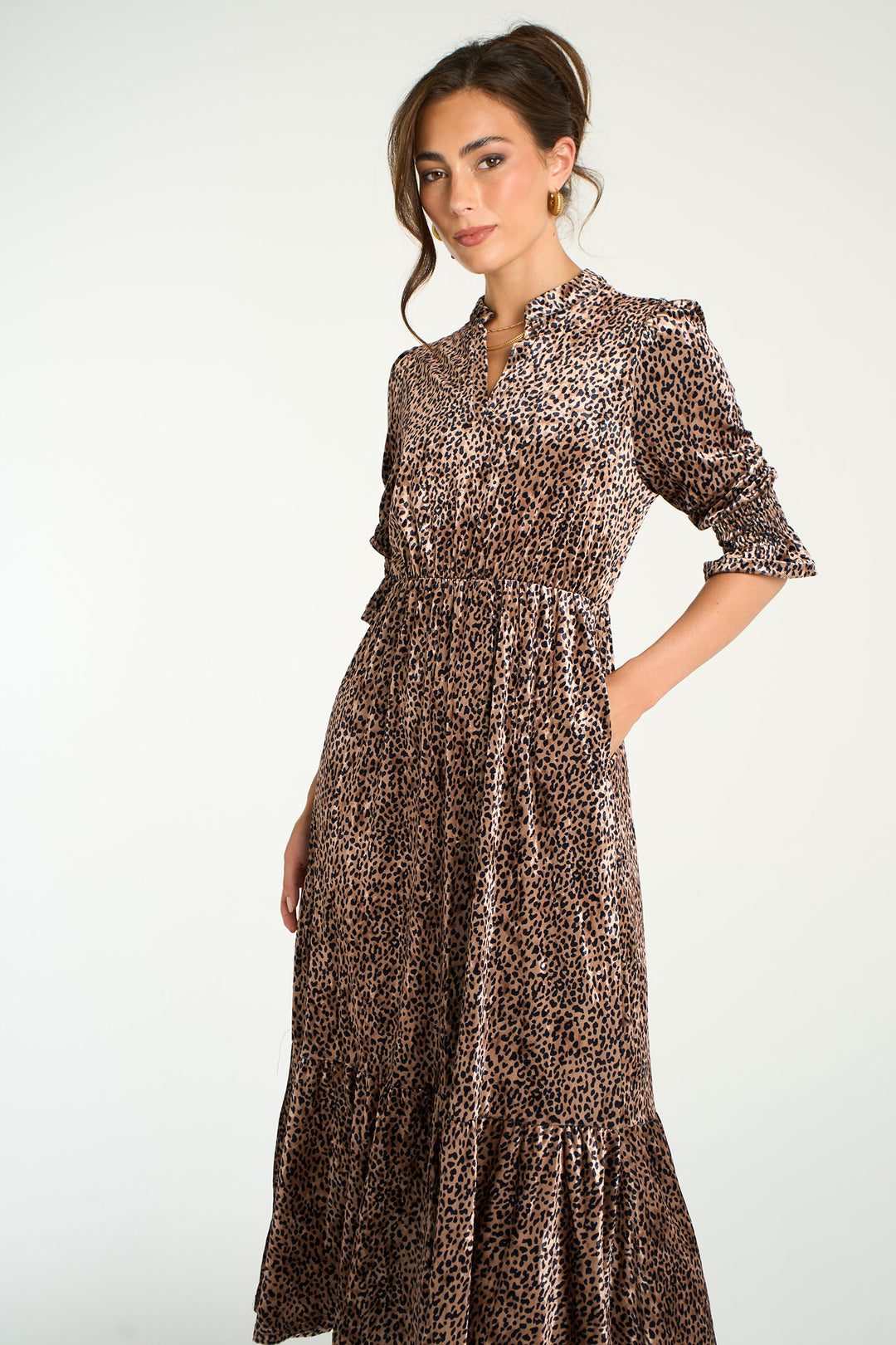 pandora-v-neck-midaxi-dress-gold-velvet-leopard-side-pockets