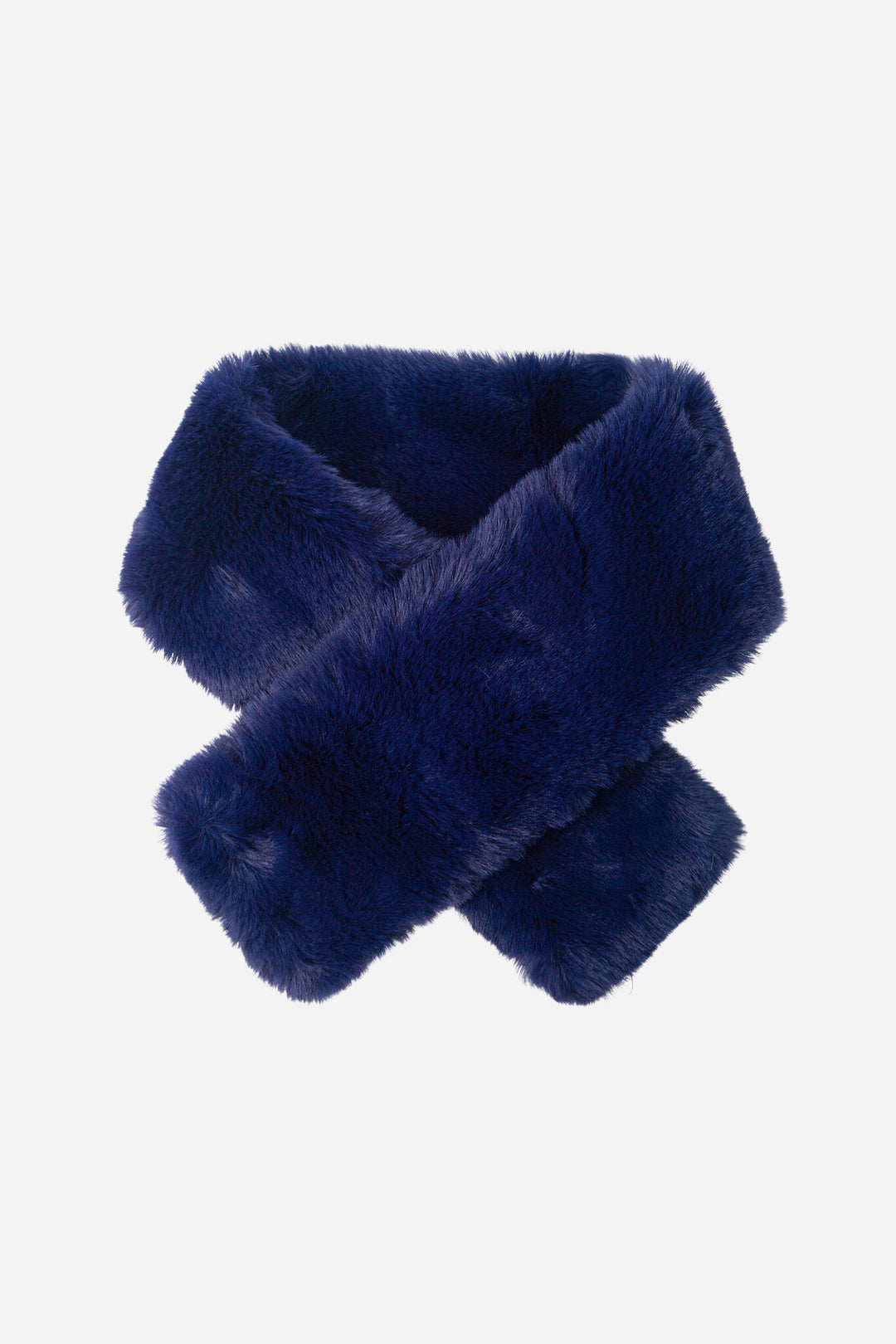 Navy Blue Short Tuck Through Faux Fur