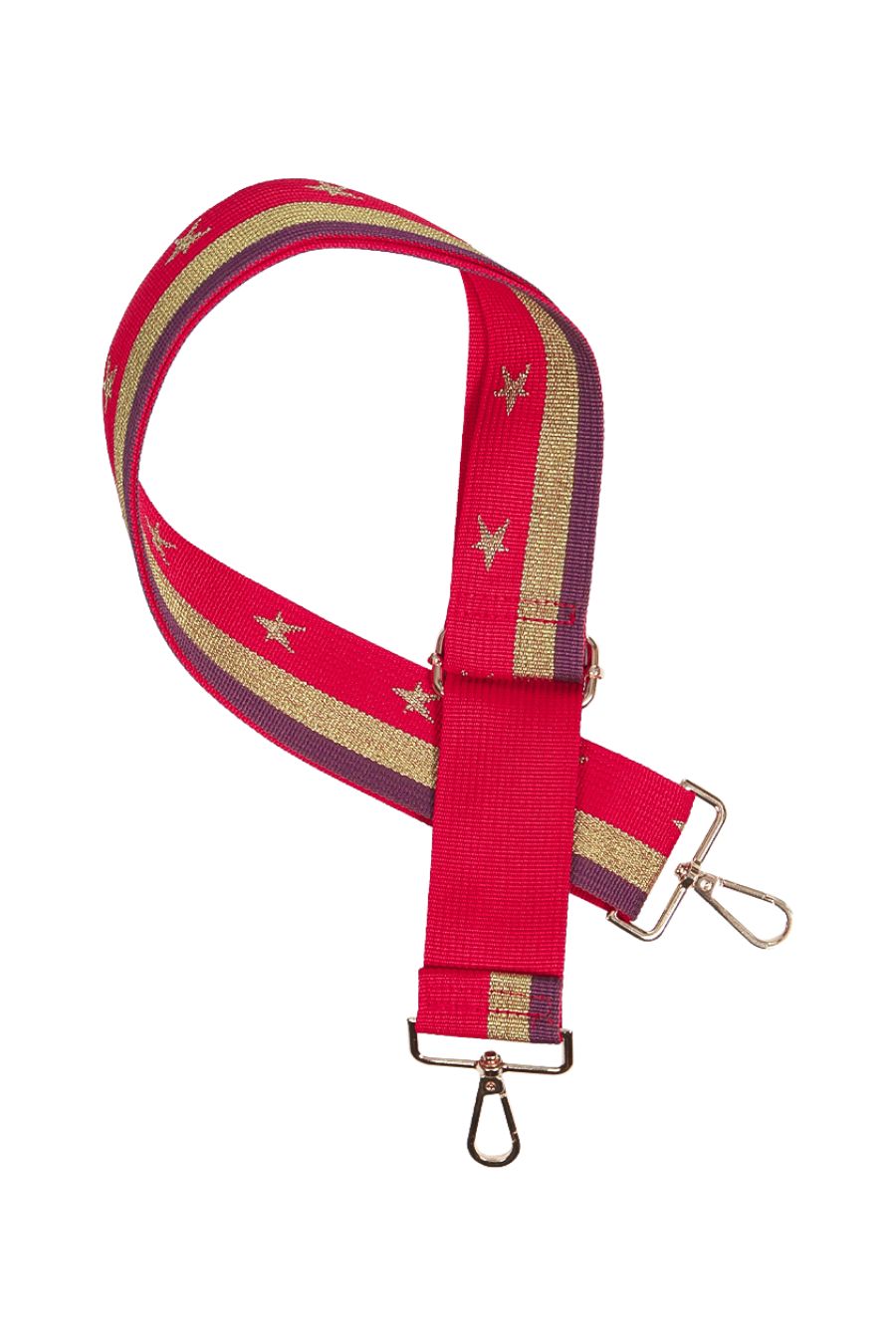 Red Gold Stars and Stripe Wide Bag Strap