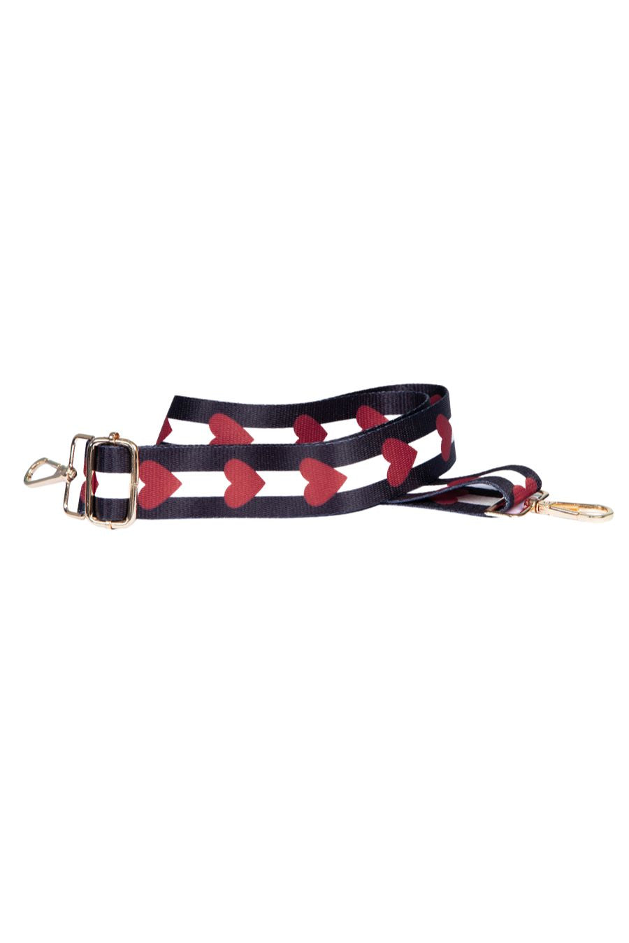 Black Red Stripe and Love Heart Strap