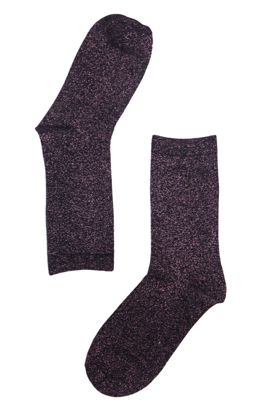 black and pink sparkly glitter ankle socks