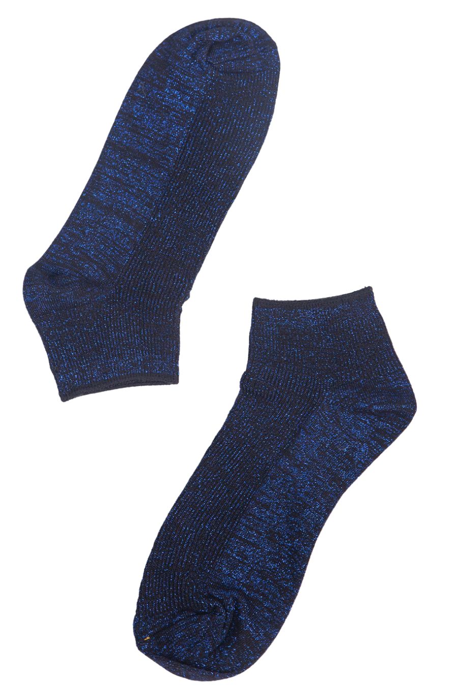 royal blue sparkly anklet socks