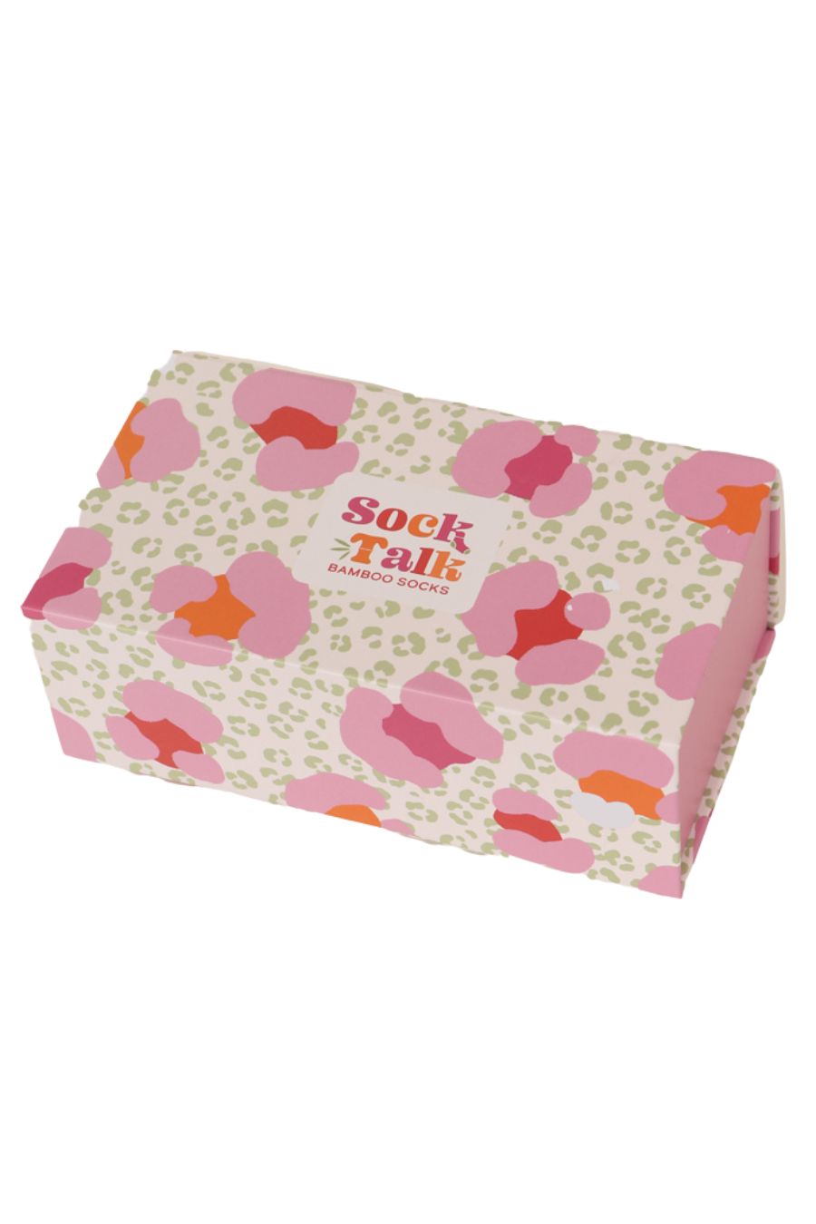 Pink Green Leopard Print Sock Talk Gift Box (Box Only)