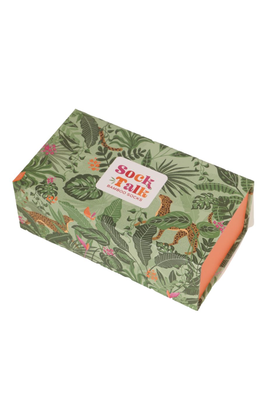 Green Jungle Scene Sock Talk Gift Box (Box Only)