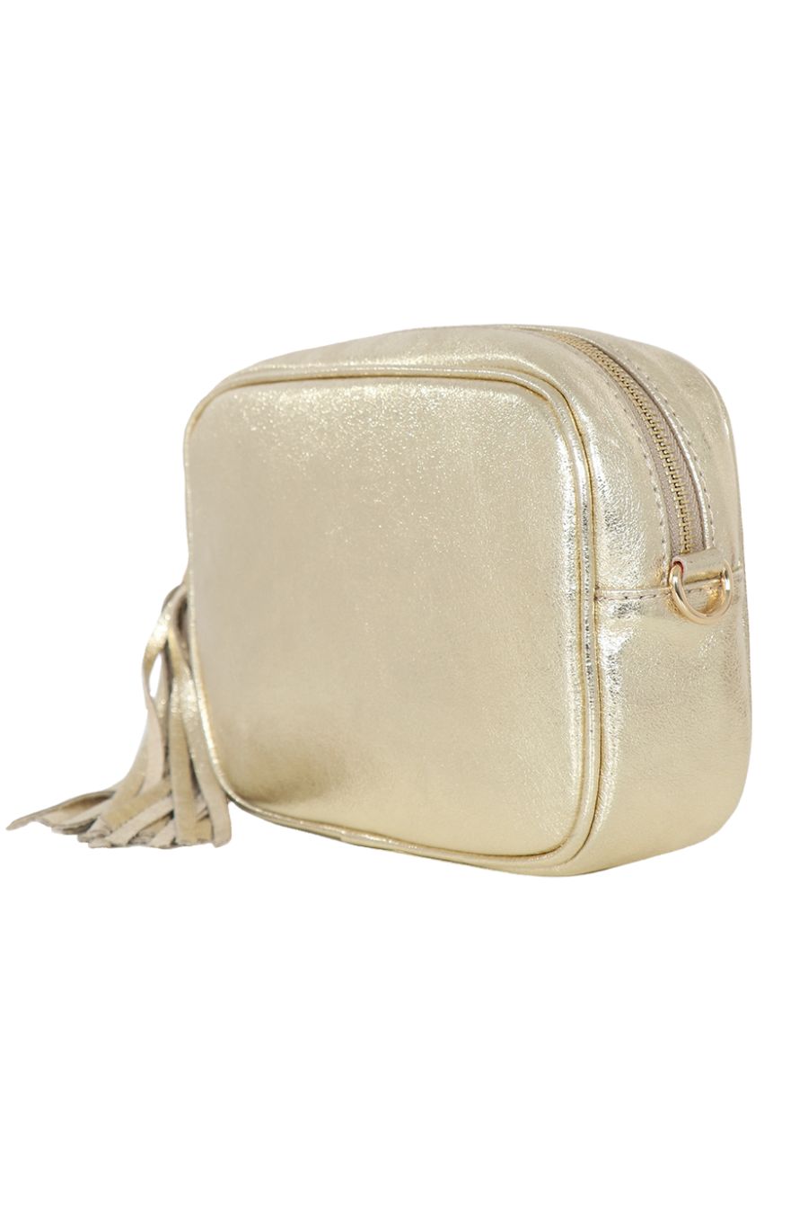 Gold Genuine Italian Leather Camera Bag