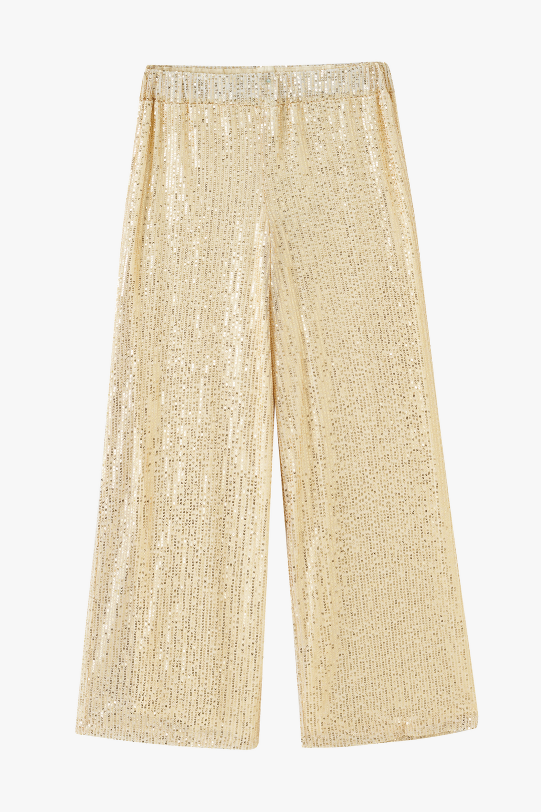 Gold Sequin Wide Leg Trousers