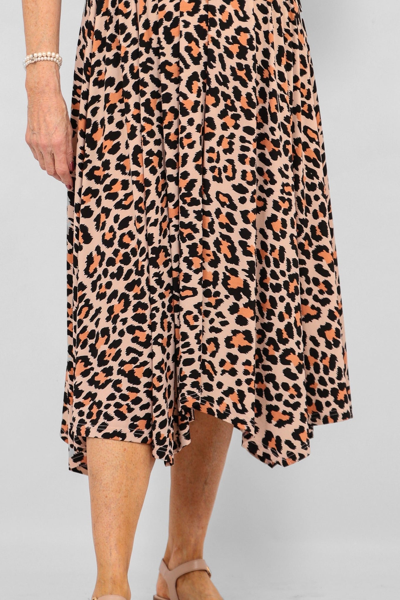 Leopard print knot outlet skirt