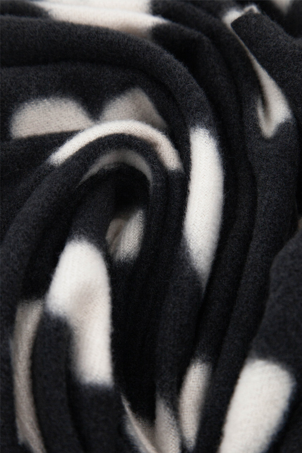 jessie-black-white-hearts-lightweight-scarf-close-up-material