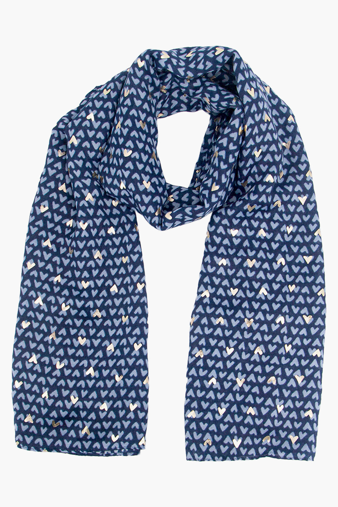 rainie-navy-blue-metallic-hearts-lightweight-scarf-gold-foil