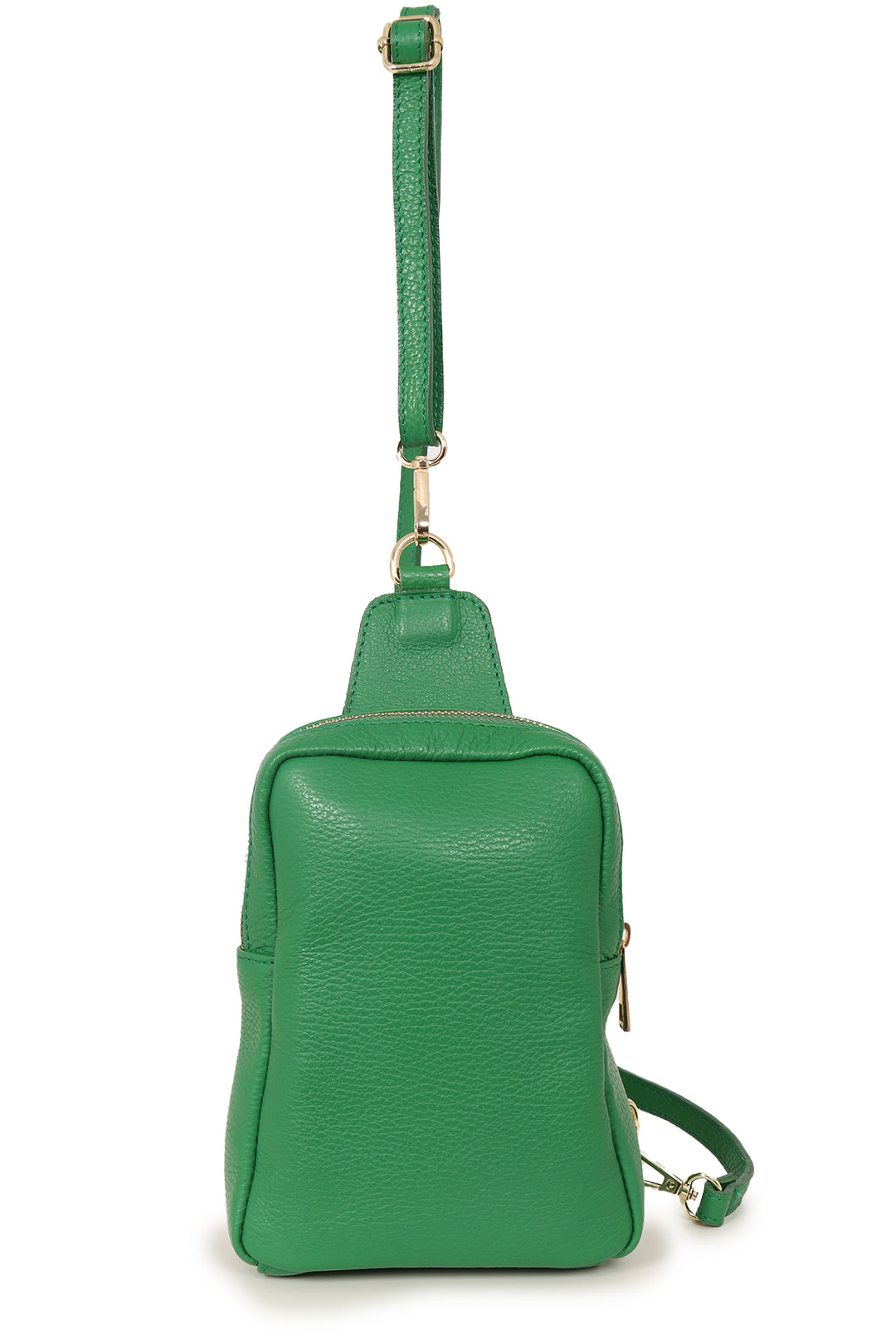 Bright Green Genuine Italian Leather Sling Bag