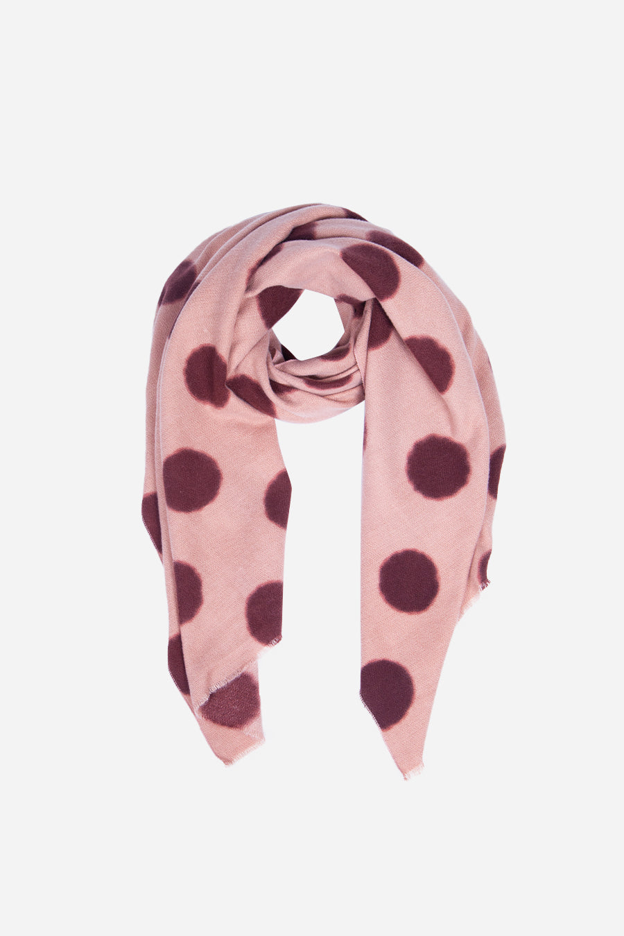 Pink Oversized Spot Detail Blanket Scarf