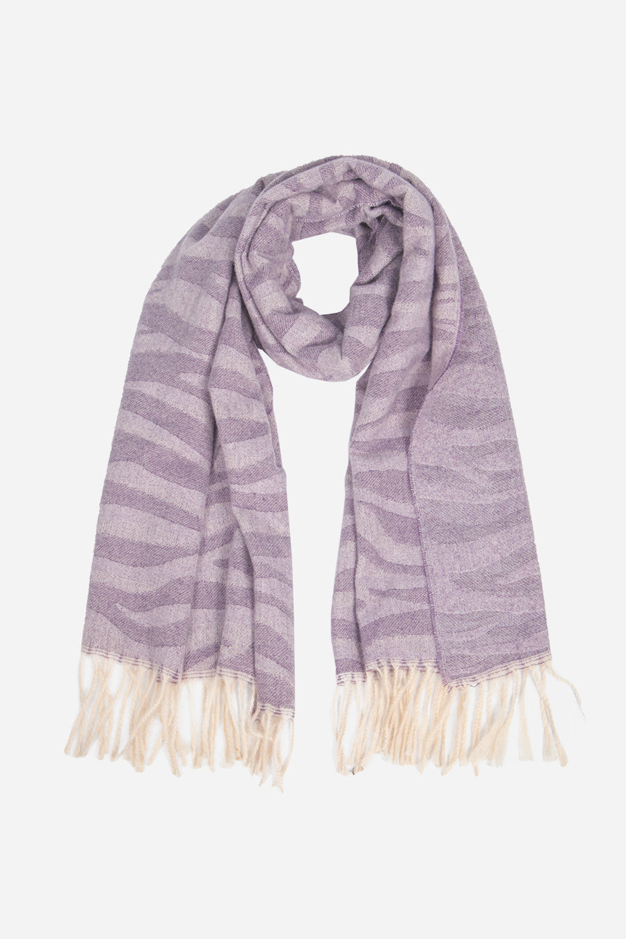 Purple Zebra Print Blanket Scarf