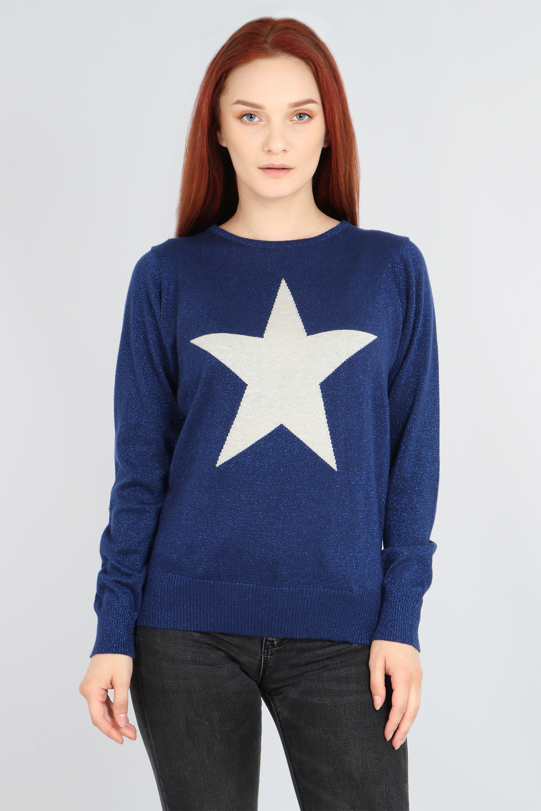 Navy blue star sweater hot sale
