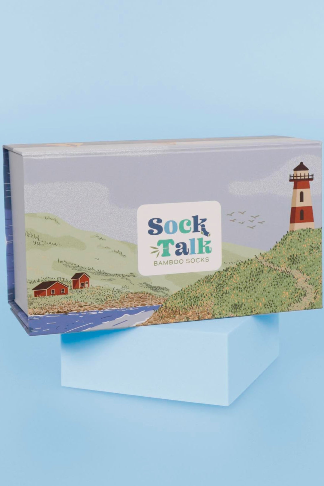 Nautical Scene Sock Talk Gift Box (Box Only)