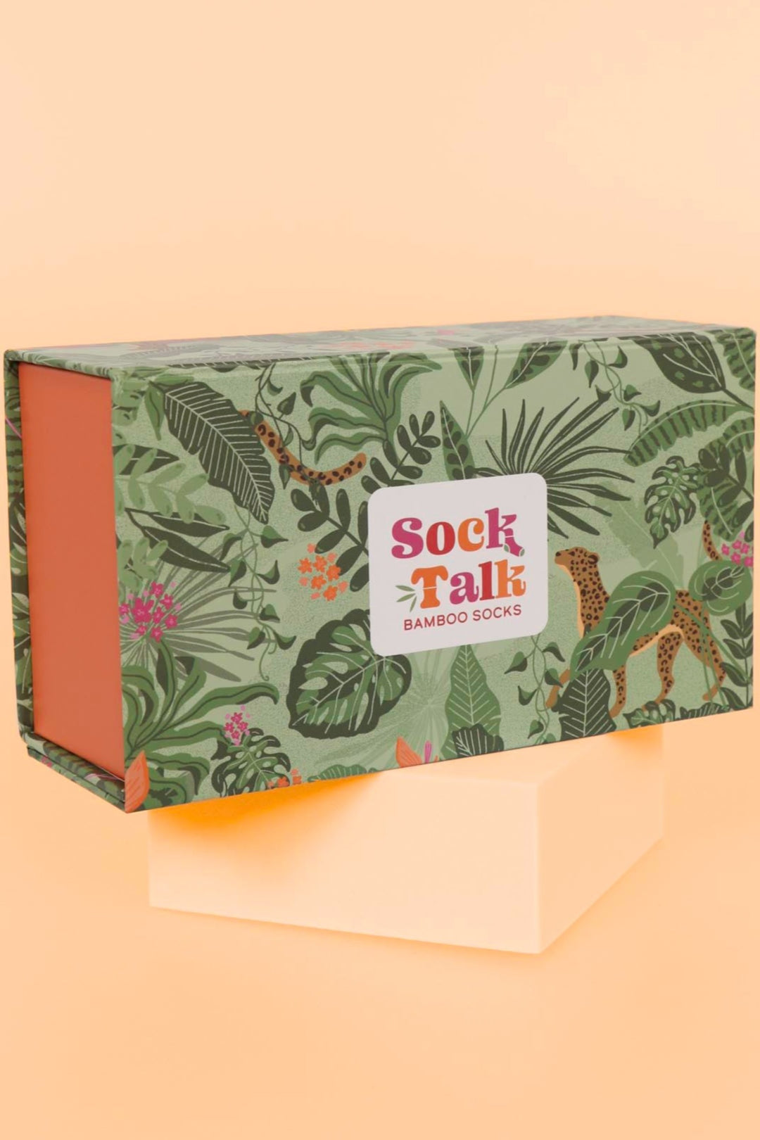 Green Jungle Scene Sock Talk Gift Box (Box Only)
