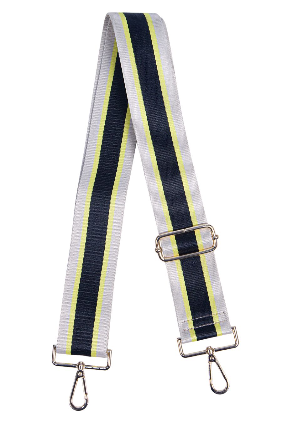 Yellow Bag Strap With Colourblock Stripe