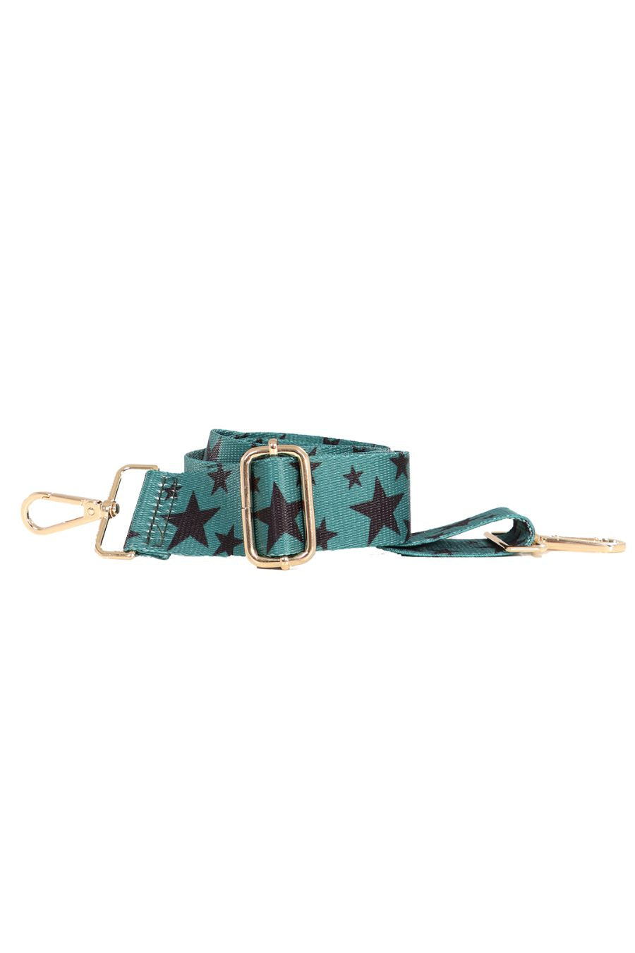 Forest Green All Over Star Print Bag Strap