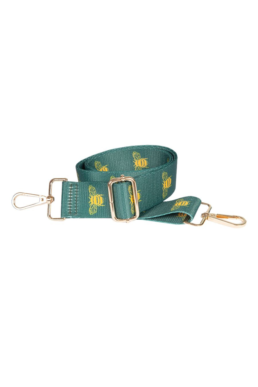 Green Mustard Bag Strap With Bee Print