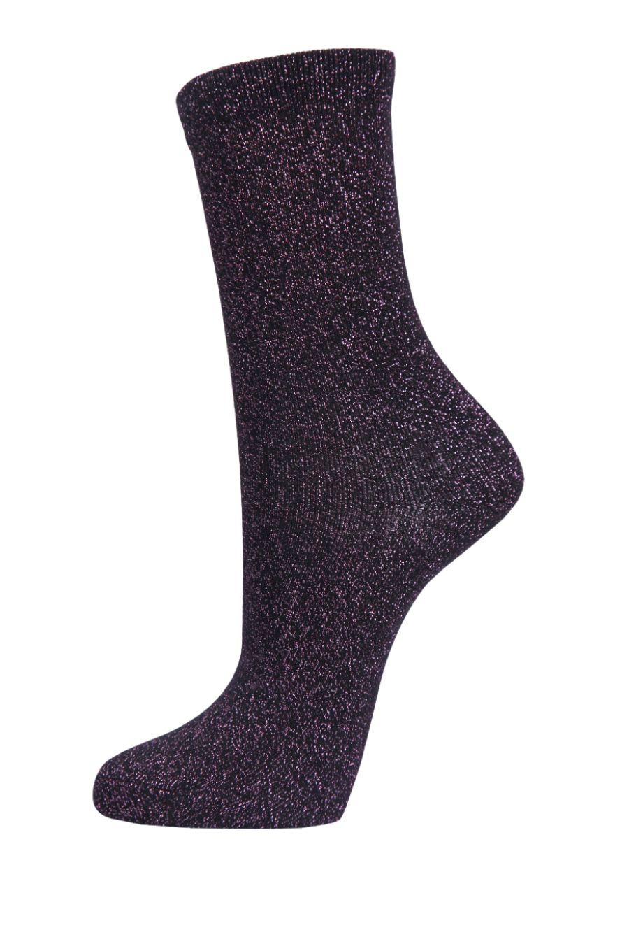 black socks with an all over pink glitter sparkle