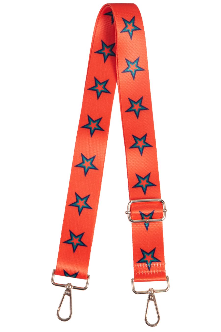 Orange Star Outline Print Bag Strap