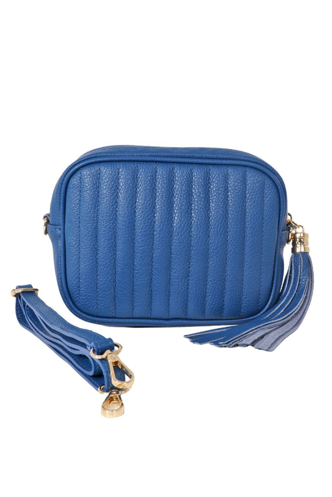 Italian Leather Quilted Crossbody Bag