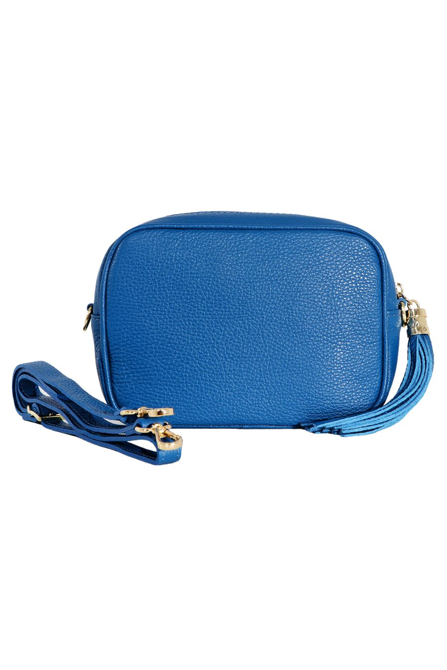 Royal Blue Genuine Italian Leather Camera Bag