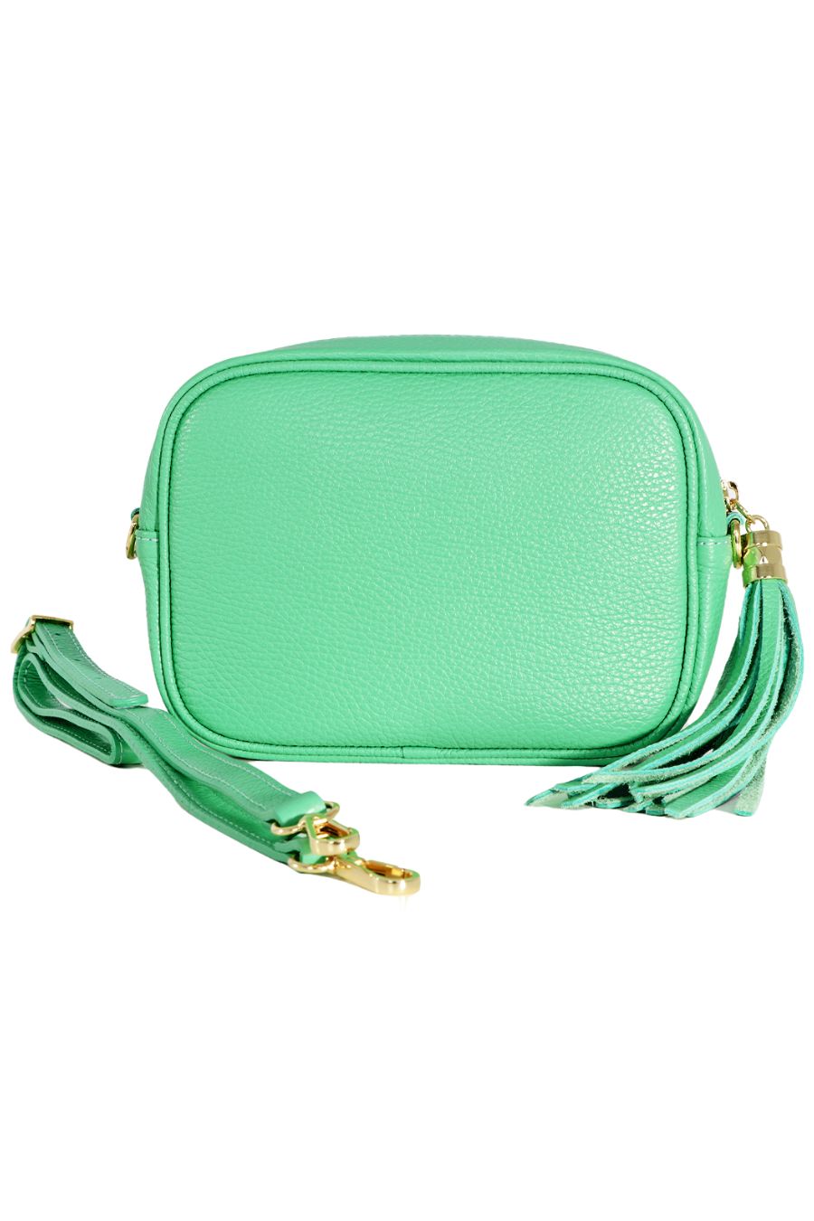 Green Genuine Italian Leather Camera Bag